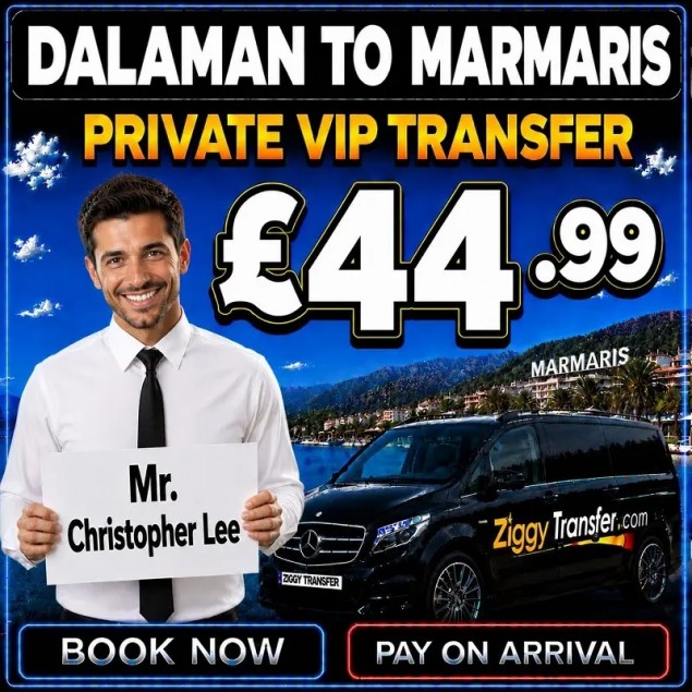 Taxi from Dalaman Airport to Marmaris Cettia Beach Resort Hotel